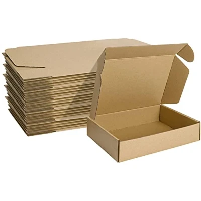 Afbeelding van HORLIMER Kleine verzenddoos, 229 x 153 51 mm, 25 stuks, opvouwbaar, voor verzending, post, kaarsen of cadeau, bruin