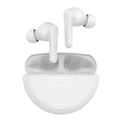 Afbeelding van Belkin SoundForm Rhythm True Wireless earbuds ingebouwde microfoon, batterijduur van 28 uur, waterdicht (IPX5), snelladen via USB C, Bluetooth voor o.a. iPhone, iPad, Galaxy, Pixel Wit