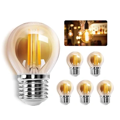 Afbeelding van Aigostar LED Filament G45 4W E27 fitting 2200K Set van 5 stuks