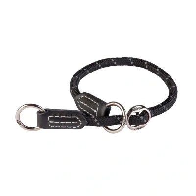 Afbeelding van Rogz Rope Sliphalsband Zwart Hondenhalsband 40 45X1.2 cm