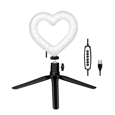 Afbeelding van LogiLink AA0155 Hartvormig LED statief (96 LEDs) met 17 dynamische lichteffecten en 15 RGB kleurmodi