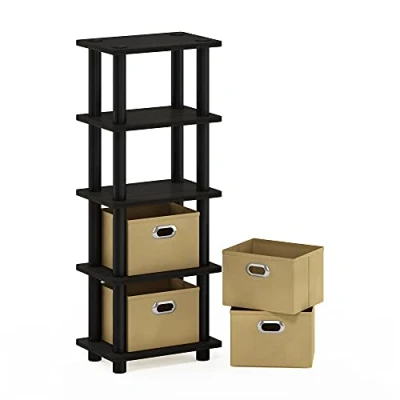 Afbeelding van Furinno Gereedschaploze planken, hout, espresso/zwart, one size, 28,7 (B) x 73,15 (H) 19,56 (D) cm