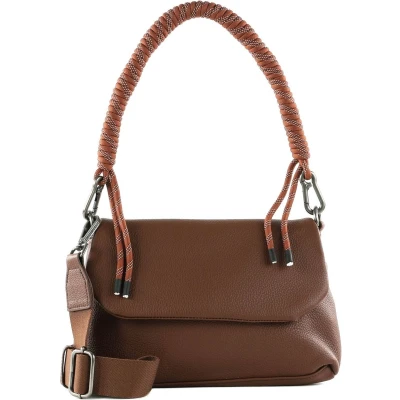 Afbeelding van FREDsBRUDER Leren Schoudertas Nea Shoulderbag with Flap Dark Amber Bruine
