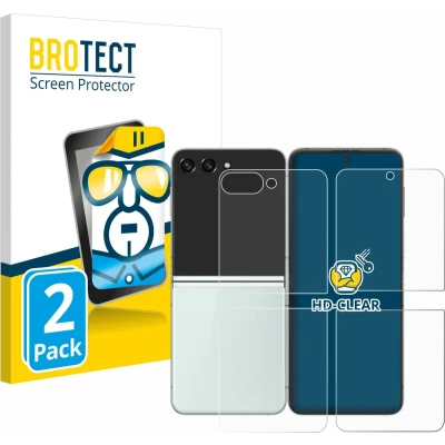 Afbeelding van BROTECT Screenprotector voor Samsung Galaxy Z Flip 5 (Voor+Achter) Folie Beschermfolie transparant (2 Stuks)