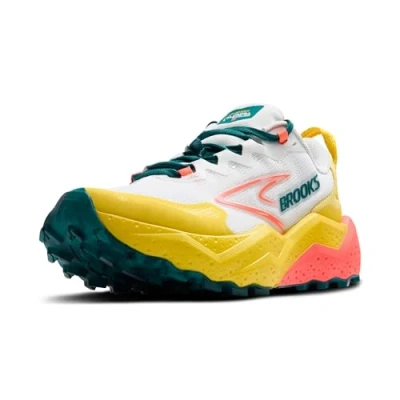 Afbeelding van Brooks Trail hardloopschoenen, Dames, Maat: 39, Bit of blue quince flame Textiel