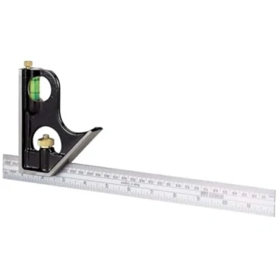 Afbeelding van STANLEY Metalen combinatie vierkant met flacon, 300mm/12&#039;&#039;