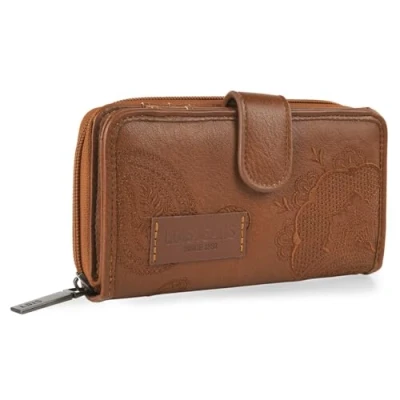 Afbeelding van Lois Portefeuille Femme Multi Rangement. Blocage RFID. Porte Monnaie Femme. Feuilles pour Tendance Multipoches Sac 302616, Kameel