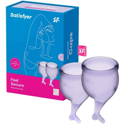 Afbeelding van Satisfyer Feel Secure Menstruatie Cup Set Lila (OP=OP)