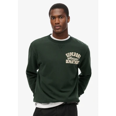 Afbeelding van Superdry Vintage Athletic CREW Sweater, Heren, Maat: XL, Academy dark green