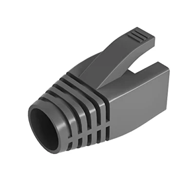 Afbeelding van 50 Stks Cat6 Cat6A Cat7 Strain Relief Boot, RJ45 Plug Connector Cover Modulaire Netwerk Cap Kabel Laarzen, Donker Grijs