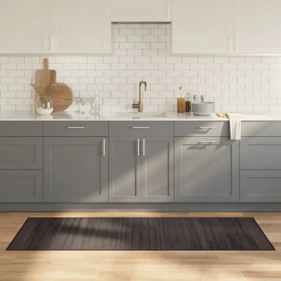 Afbeelding van Vloerkleed rechthoekig 70x200 cm bamboe donkerbruin