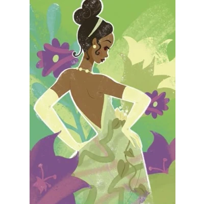 Afbeelding van Komar Artprint Disney Princess Tiana in Green 50 x 70 cm (breedte hoogte) kinderkamer, wandsticker (set)