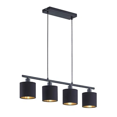 Afbeelding van Hanglamp Trio Tommy matZwart Met Goud ActievandeDag Beste deals Dagdeal Dagaanbieding