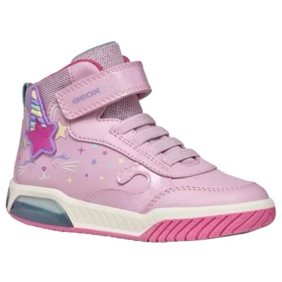 Afbeelding van Geox INEK GIRL Light UP Sneakers hoog voor kinderen, Maat: 34, Pink/multicolor Imitatieleer/ textiel