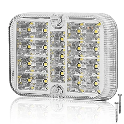 Afbeelding van AGRISHOP 1 stuk led achteruitrijlicht, 12 V, 24 wit, goedkeuring, 19 leds, waterdicht, voor auto, caravan, vrachtwagen