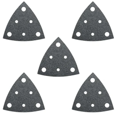 Afbeelding van FEIN schuurpapier korrel 220, randlengte 80 mm, VE 5 st., voor het universele gebruik op bijna alle materialen. Geperforeerd, klitsnelbevestiging