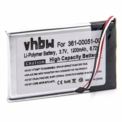 Afbeelding van vhbw Reservebatterij voor Garmin 361 00051 12 GPS navigatie (1200 mAh, 3,7 V, Li Ion)