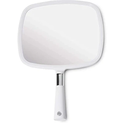 Afbeelding van MIRRORVANA handspiegel met Handvat Grote voor kapsel, make up, kapper en salon dames heren