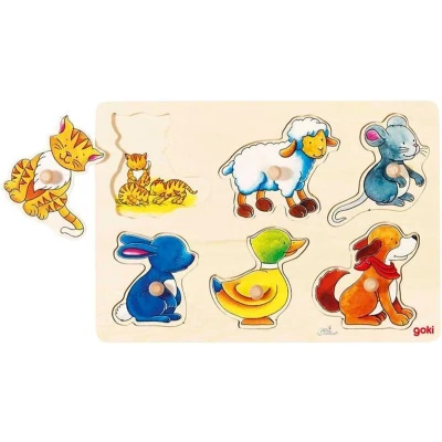 Afbeelding van goki Moeder en kind behang puzzel