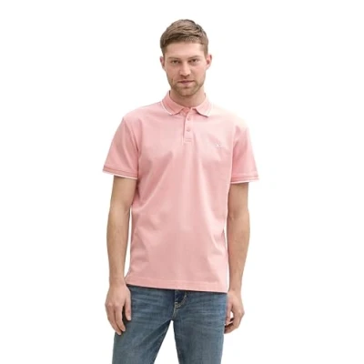 Afbeelding van TOM Tailor MIT Stretch Poloshirt, Heren, Maat: Large, Hazy coral two tone
