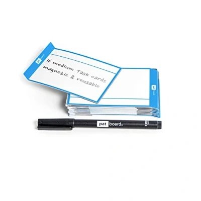 Afbeelding van PATboard magnetische Taak Kaarten voor scrum en kanban board Set van 16 Blauw