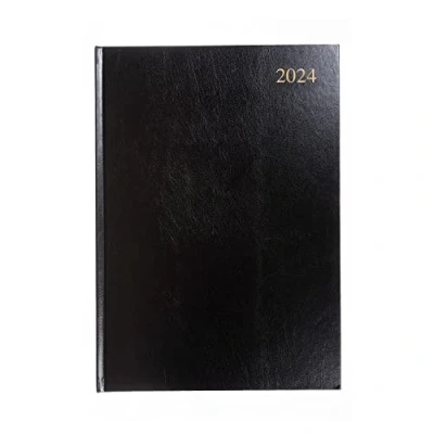 Afbeelding van Collins Essential A4 Dagboek Week to View planner 2024 Milieuvriendelijk, gerecycled papier, volledig recyclebaar Complete Dagelijks Wekelijks en Maandelijks formaat (zwart)