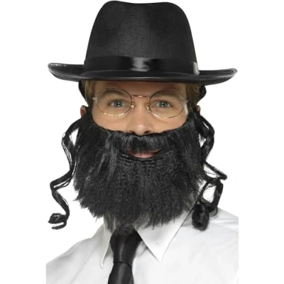 Afbeelding van Smiffys Rabbi Kostuum Accessoire Set Zwart
