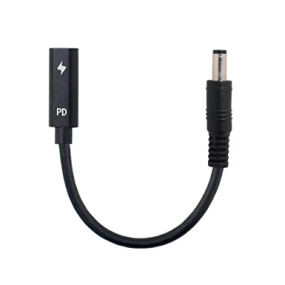 Afbeelding van Cablecc USB C aansluiting, type C, ingang naar DC 5.52.1 mm, Power PD oplaadkabel, geschikt voor HP Laptop 18 20V
