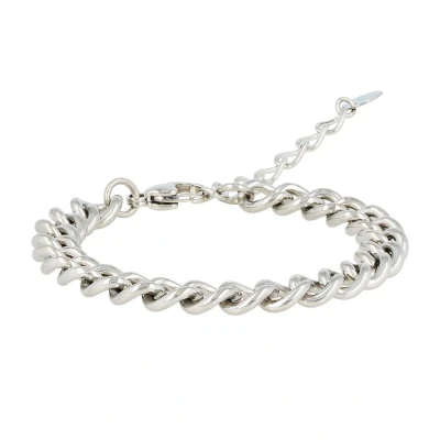 Afbeelding van 8 mm grove zilverkleurige schakelarmband Stoere armband Met schakels luxe cadeauverpakking