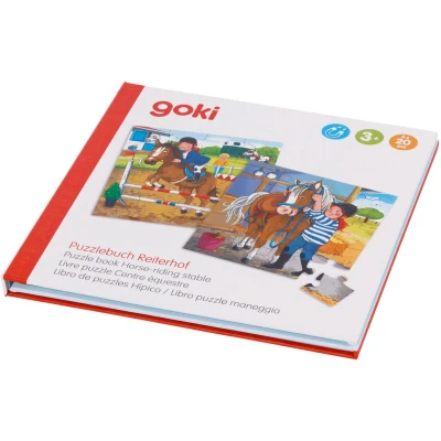 Afbeelding van Goki Magnetisch Legpuzzelboek Paardenstal, 40st.