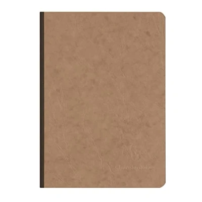 Afbeelding van Clairefontaine 79546C schrift A5, linnen, Age Bag, gelinieerd, 96 vellen, bruin