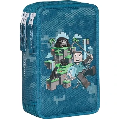 Afbeelding van Etui Beckmann gevuld 3 laags 27 dlg Jungle Game green Inhoud: 2x jumbo