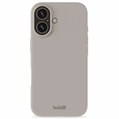 Afbeelding van Apple iPhone 16 Plus Hoesje Siliconen en TPU (zacht) Holdit Hardcase/Backcover Bruin Telefoonhoesje