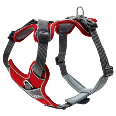 Afbeelding van Hunter Harnas Divo Rood&amp;Grijs Hondentuig 56 73 cm
