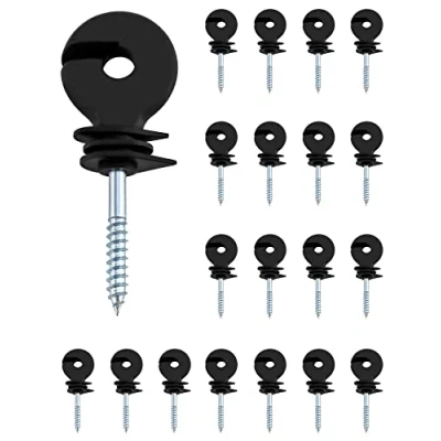 Afbeelding van QWORK 20 ringisolatoren, schrikdraadisolatoren, schrikdraadringisolatoren, voor touwen, draden en strengen.