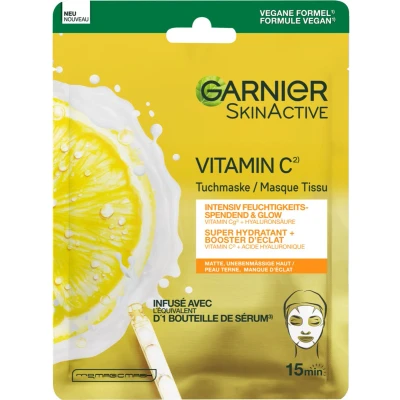 Afbeelding van 3x Garnier SkinActive Vitamine C Sheet Masker