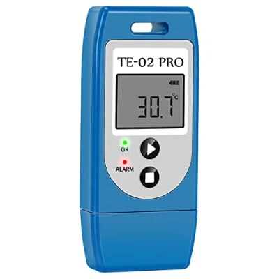 Afbeelding van Temperatuur Datalogger, USB Data Recorder met PDF &amp; CSV Rapporten, 32000 Punten, 1 Jaar Batterij, Over limit Alarm, Gratis Management Software, Kalibratie gecertificeerd