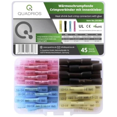 Afbeelding van Quadrios 23C494 Stootverbinder 0.5 mm² 6 Rood, Blauw, Zwart, Geel 45 stuk(s)