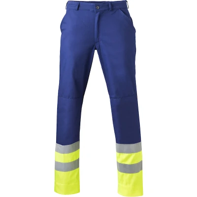 Afbeelding van Havep Werkbroek High Visibility MARINE/FLUO GEEL H44