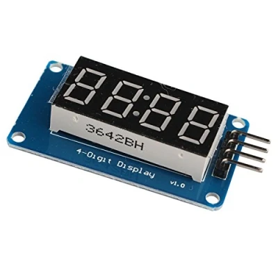 Afbeelding van HALJIA 4 cijferige Segment Digitale TM1637 LED Tube Clock Display Module met Helderheid Verstelbare Compatibel Arduino