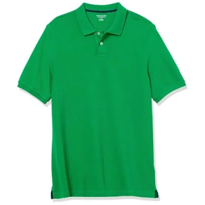 Afbeelding van Amazon Essentials Men&#039;s Poloshirt van piqué katoen met normale pasvorm (verkrijgbaar in grote en lange maten), Groen, XXL