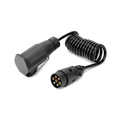 Afbeelding van QWORK® 2M aanhangeradapterkabel 7 naar 13 polig voor 12V systemen caravan camper RV trekker boottrailer