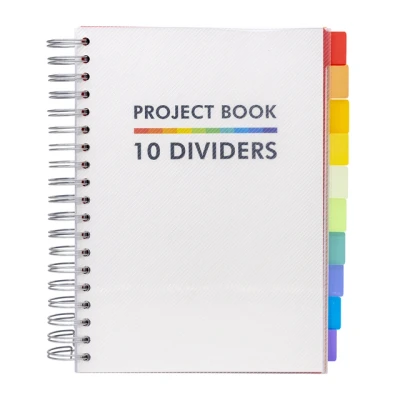 Afbeelding van Projectboek Pukka White B5 lijn 10 tabs 400 paginas 80gr