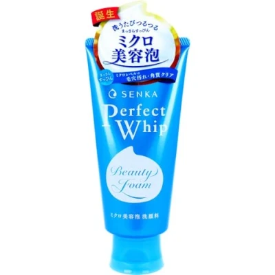 Afbeelding van Senka Perfect Whip 120g, Hydraterend Gezichtsreinigingsschuim, Verrijkt met Zijde en Hyaluronzuur, Made in Japan