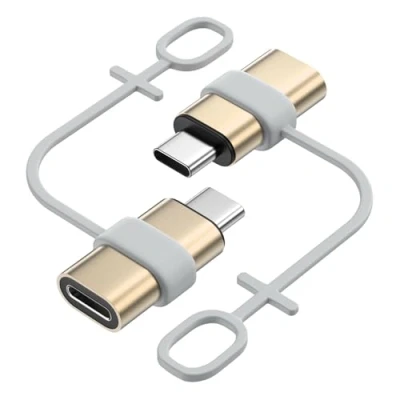 Afbeelding van MoKo Lightning Female to USB C Male Adapter 2Pack, for iPhone 15/16 Pro/16 Pro Max/Plus,Galaxy S24,iPad, Charging/Data Sync,NOT Audio/OTG, Gold