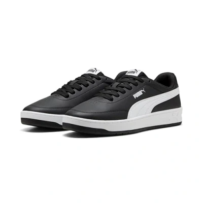 Afbeelding van Puma Unisex Court Classic Clean Sneaker, Zwart Wit, 37.5 EU