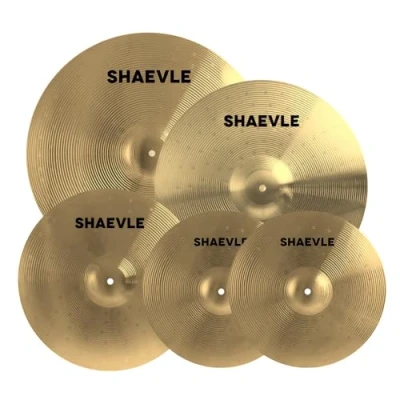 Afbeelding van Shaevle Golden Cymbal Pack Legering Bekkens Drum Set 14&quot;/16&quot;/18&quot;/20&quot; 5 delige bekken voor Drumset