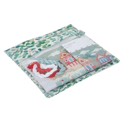 Afbeelding van Hobby Gift Platte projecttas Needlecraft Papercraft wenskaarten Naaiopslag Veilig waterdicht 28 x 0,5 cm Eucalyptus
