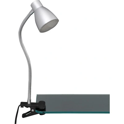 Afbeelding van BRILONER LED klemlicht leeslamp flexibele arm 2,5W titaniumkleurig metaal kunststof