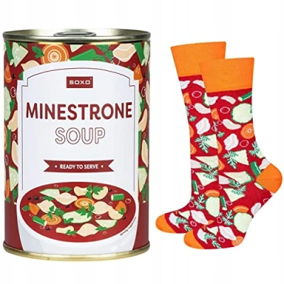 Afbeelding van soxo Warmte Sokken Heren Cadeau Voor Vrouwen Happy Socks Woman 35 40 Minestrone Soup